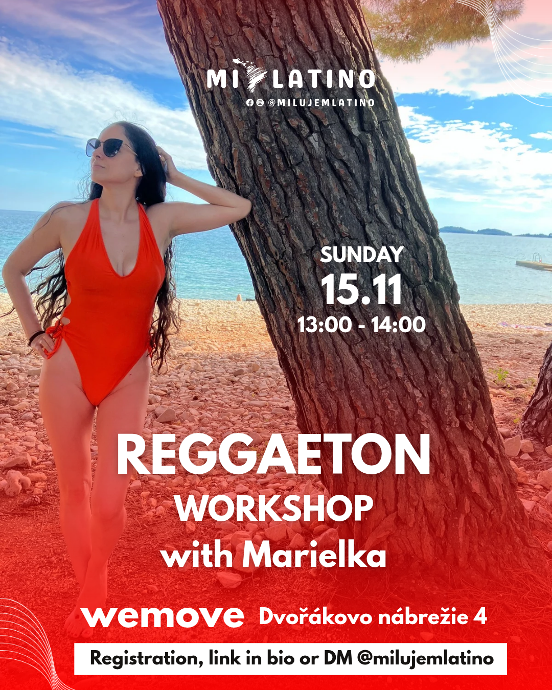 Reggaeton workshop with Marielka event graphic